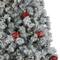 7ft. Pre-Lit Snowy Bristle Pine Artificial Christmas Tree, Warm White LED Lights